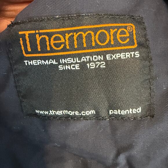 Men’s J. Crew Sussex Quilted Jacket Navy Thermore Full Zip Snap Closure Size S - Picture 4 of 9